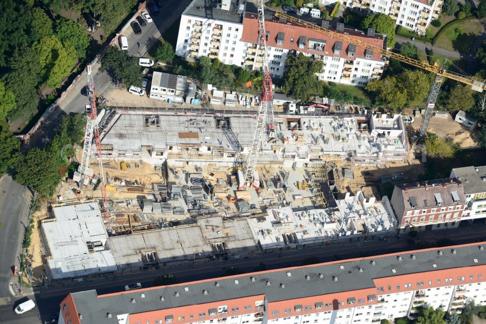 Aerial photograph Berlin Köpenick - New residential construction in the Glienicke corner Adlershofer road in Köpenick in Berlin