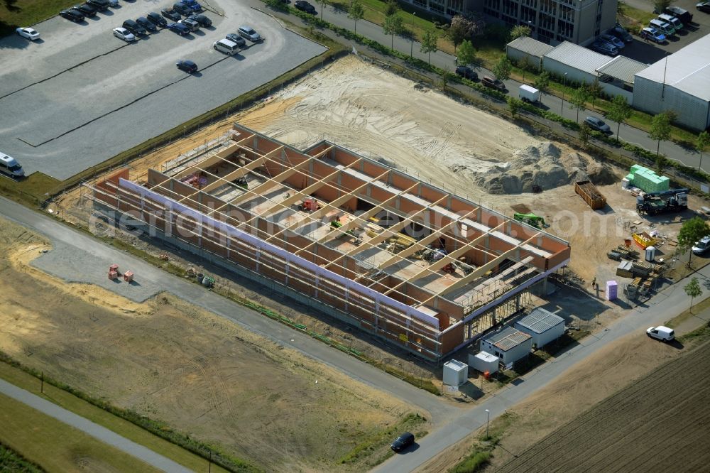 Aerial image Gütersloh - Construction site for the new building eines ALDI Einkaufszentrums an der Herzbrocker Strasse in Guetersloh in the state North Rhine-Westphalia