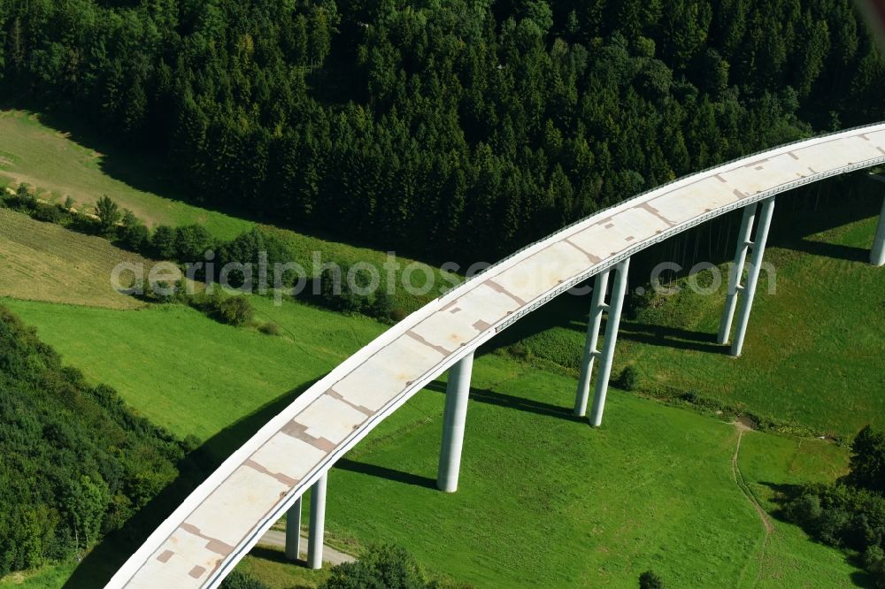 Nuttlar from the bird's eye view: New construction of the Highway - motorway bridge of the A Talbruecke Schormecke of BAB A46 in Nuttlar in the state North Rhine-Westphalia, Germany