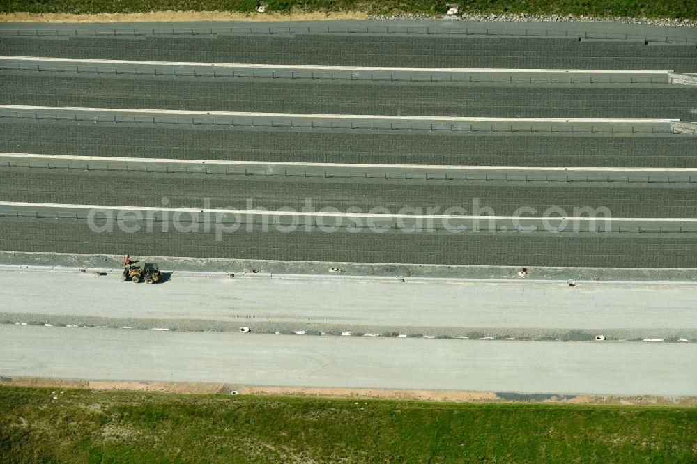 Nuttlar from above - New construction site of the autobahn course of the BAB A46 in Nuttlar in the state North Rhine-Westphalia, Germany