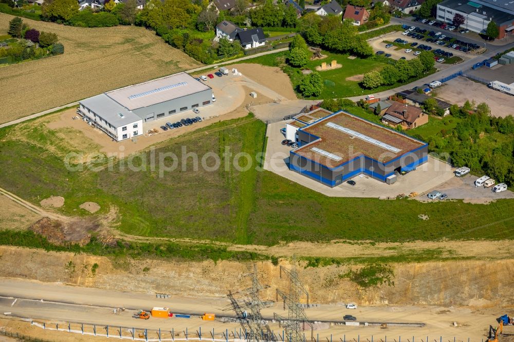 Aerial photograph Velbert - New construction site of the autobahn course of the BAB A44 to federal street B227 in the district Hetterscheidt in Velbert in the state North Rhine-Westphalia