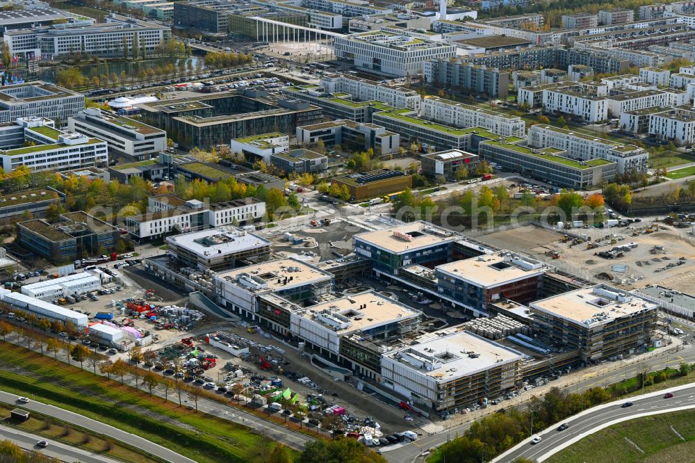 Aerial image München - New construction site of the school building Am Huellgraben - Joseph-Wild-Strasse in the district Riem in Munich in the state Bavaria, Germany