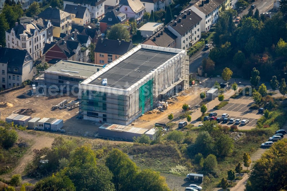 Aerial image Siegen - Construction site for the new building of Bildungsinstitut fuer Gesundheitsberufe in Suedwestfalen in Siegen in the state North Rhine-Westphalia, Germany