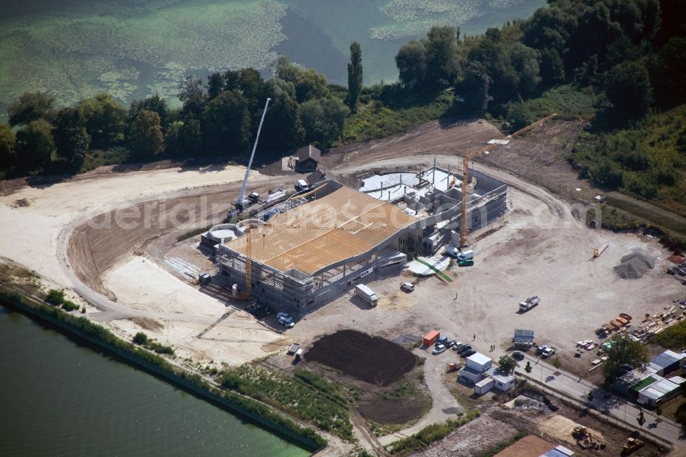 Aerial image Werder Havel - Construction site for the new building of the spa Werder (Havel) with brine and sauna in Werder Havel in Brandenburg