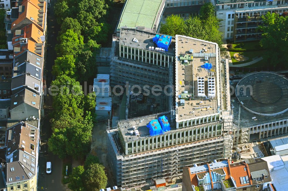 Aerial image Köln - Construction site for the new building of an Office building - Ensemble gerling garden on place Hildeboldplatz in the district Altstadt in Cologne in the state North Rhine-Westphalia, Germany