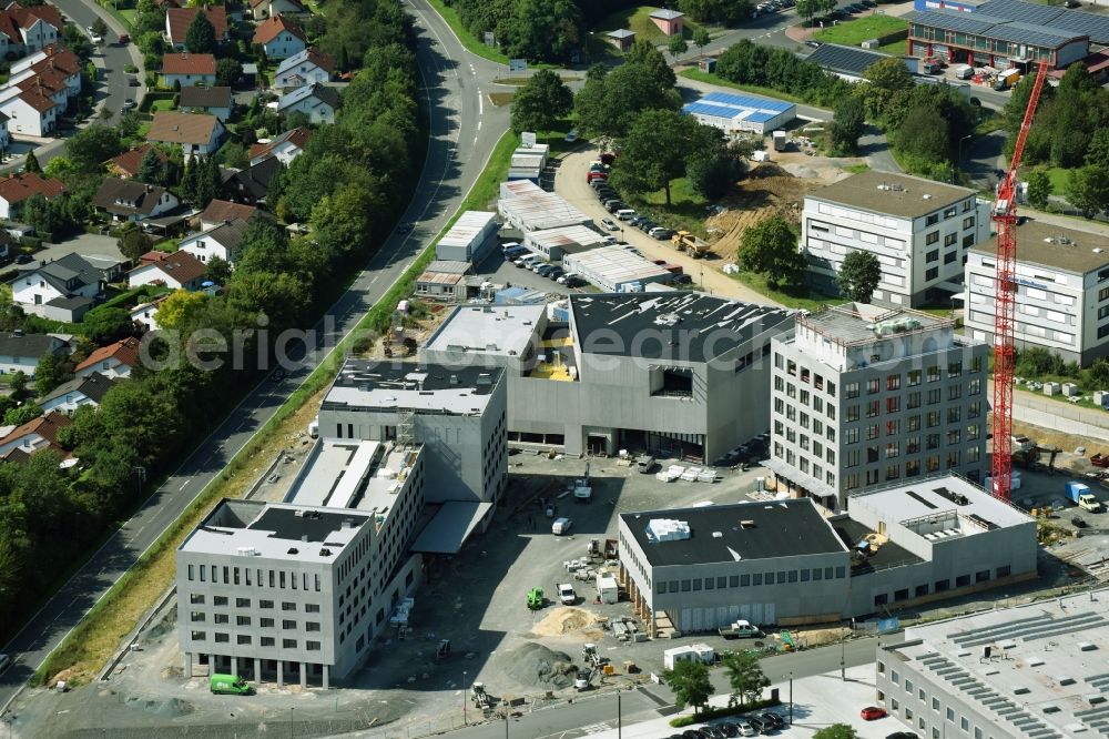 Aerial image Wetzlar - Construction site to build a new office and commercial building ensemble Leitz-Park 3. of Leitz-Park GmbH Am Leitz-Park - Auf of Plank in Wetzlar in the state Hesse, Germany