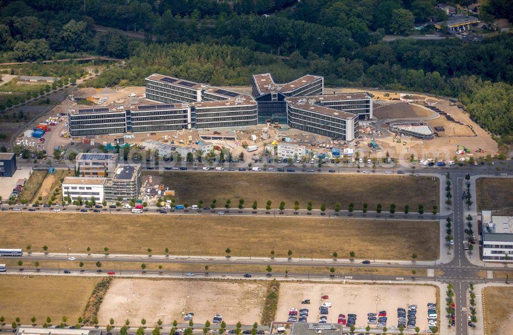 Dortmund from above - Construction site to build a new office and commercial building of Amprion GmbH on Robert-Schuman-Strasse in the district Hoerde in Dortmund in the state North Rhine-Westphalia