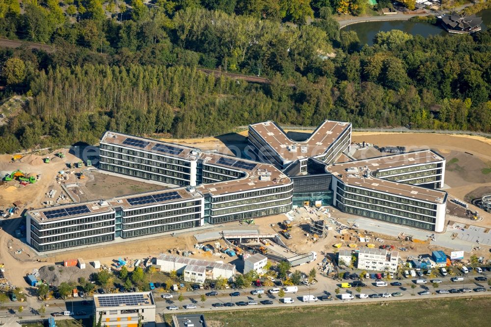 Aerial image Dortmund - Construction site to build a new office and commercial building of Amprion GmbH on Robert-Schuman-Strasse in the district Hoerde in Dortmund in the state North Rhine-Westphalia