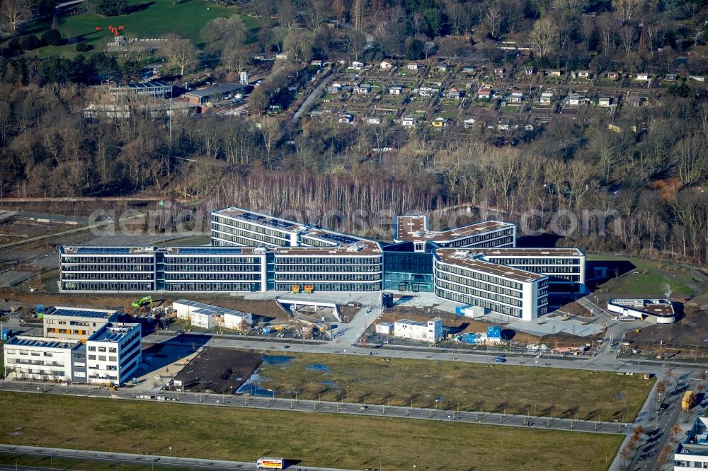 Aerial image Dortmund - Construction site to build a new office and commercial building of Amprion GmbH on Robert-Schuman-Strasse in the district Hoerde in Dortmund in the state North Rhine-Westphalia