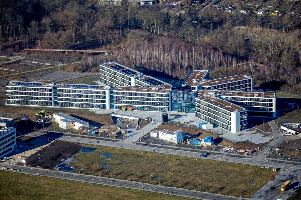 Dortmund from above - Construction site to build a new office and commercial building of Amprion GmbH on Robert-Schuman-Strasse in the district Hoerde in Dortmund in the state North Rhine-Westphalia