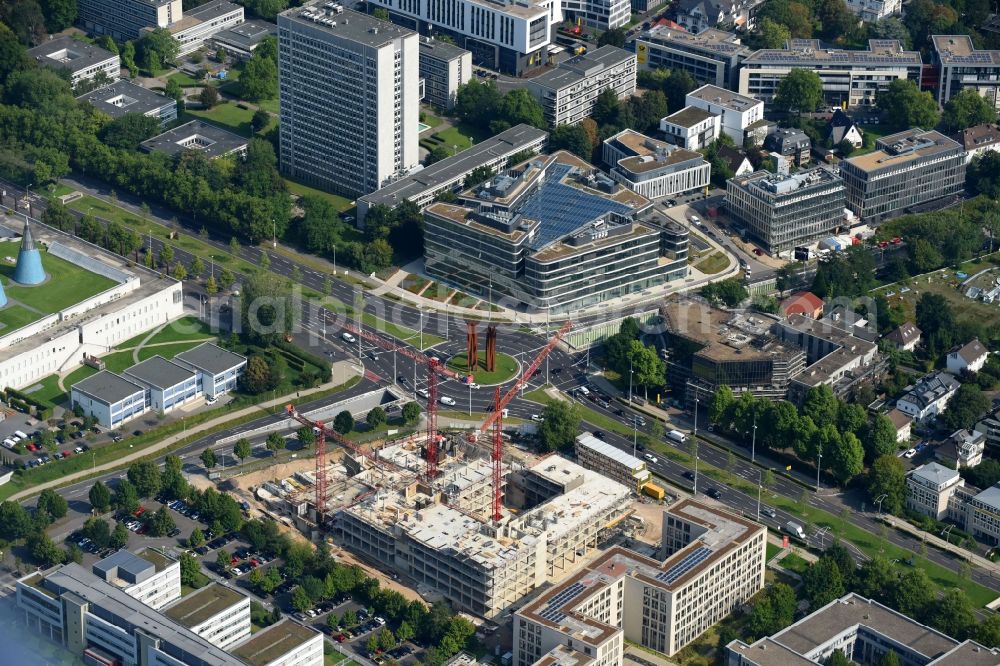 Aerial photograph Bonn - Construction site to build a new office and commercial building GIZ-Campus on Friedrich-Ebert-Allee in Bonn in the state North Rhine-Westphalia, Germany