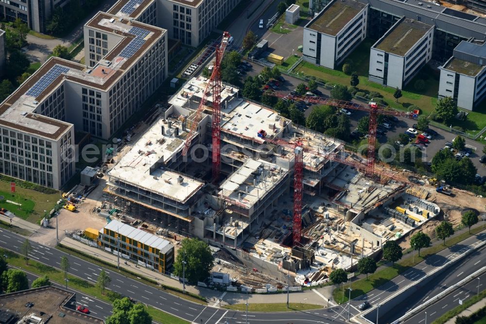 Aerial image Bonn - Construction site to build a new office and commercial building GIZ-Campus on Friedrich-Ebert-Allee in Bonn in the state North Rhine-Westphalia, Germany