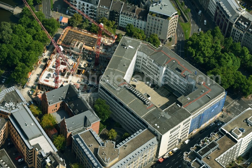 Aerial image Köln - Construction site to build a new office and commercial building Kaiserhof on Erftstrasse in the district Innenstadt in Cologne in the state North Rhine-Westphalia, Germany