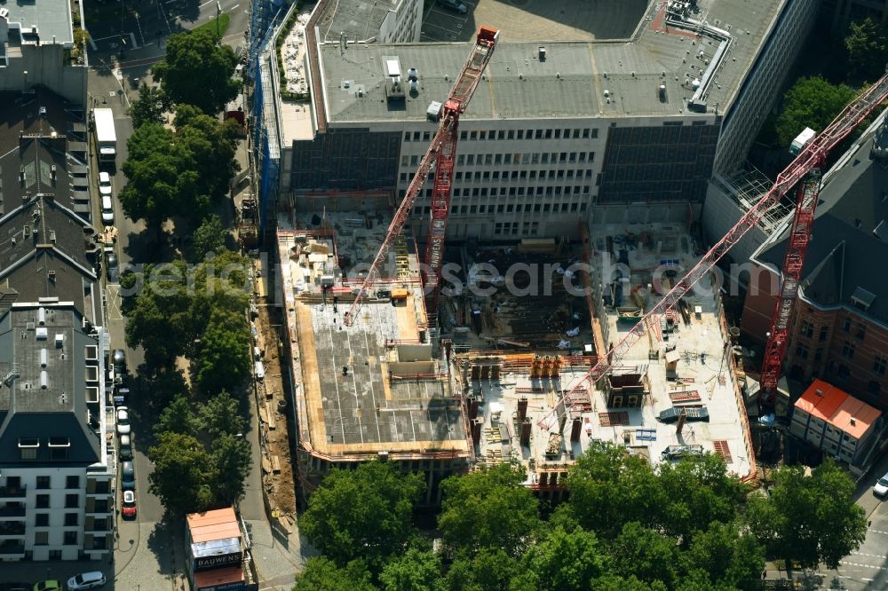 Aerial photograph Köln - Construction site to build a new office and commercial building Kaiserhof on Erftstrasse in the district Innenstadt in Cologne in the state North Rhine-Westphalia, Germany