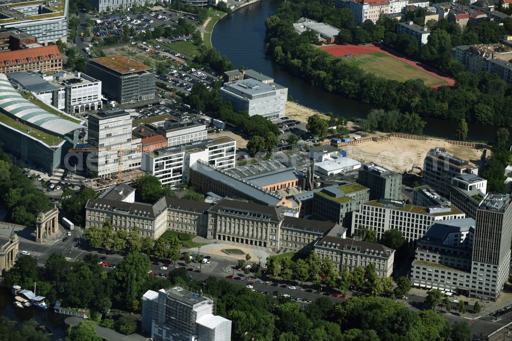 Aerial photograph Berlin - Construction site to build a new office and commercial building Salzufer - Englische Strasse Company RD bud Sp. z o.o. in Berlin