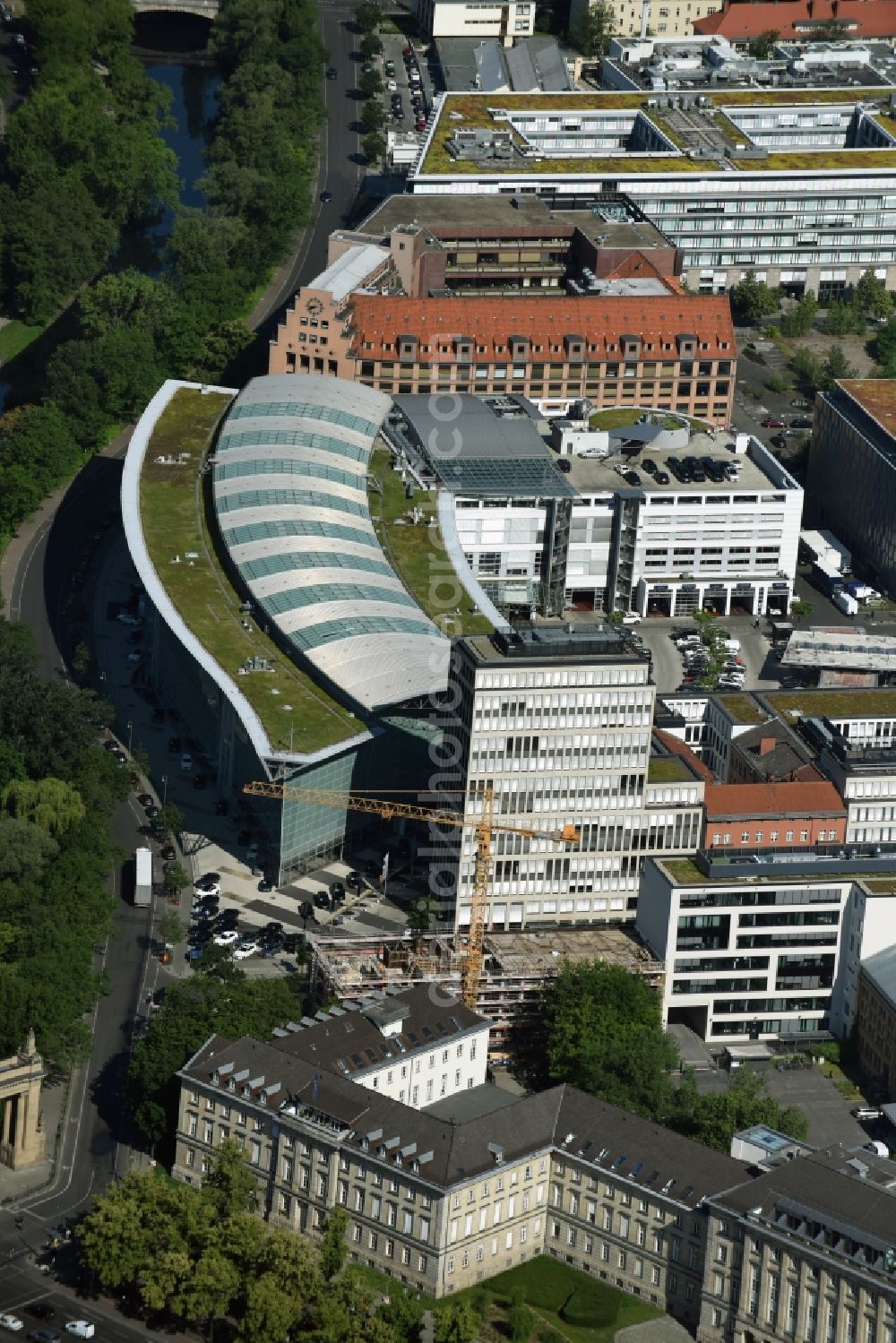 Aerial image Berlin - Construction site to build a new office and commercial building Salzufer - Englische Strasse Company RD bud Sp. z o.o. in Berlin