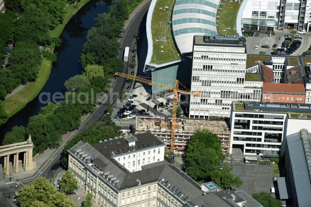 Aerial image Berlin - Construction site to build a new office and commercial building Salzufer - Englische Strasse Company RD bud Sp. z o.o. in Berlin