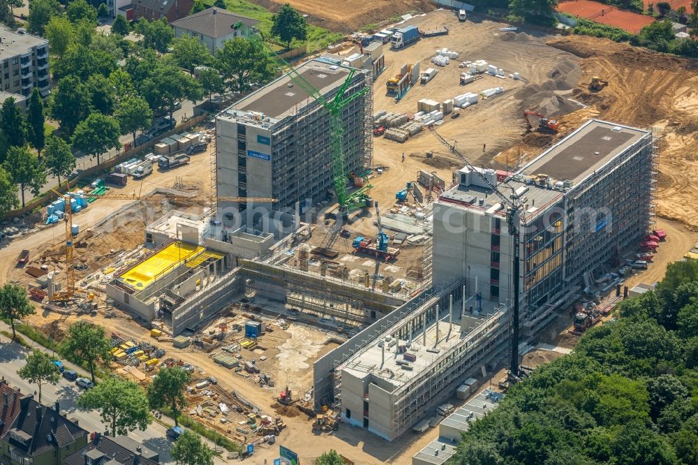 Bochum from above - Construction site to build a new office and commercial building of Vonovia Zentrale in Bochum in the state North Rhine-Westphalia