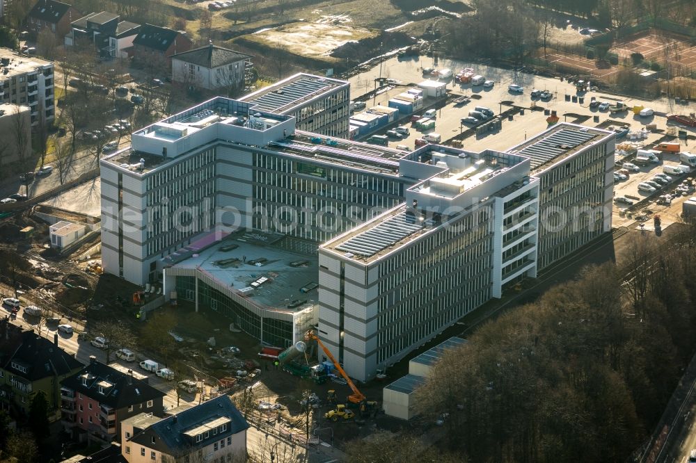 Aerial image Bochum - Construction site to build a new office and commercial building of Vonovia Zentrale in Bochum in the state North Rhine-Westphalia