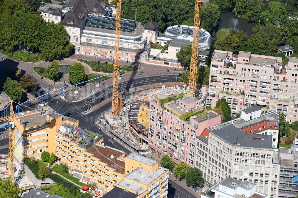 Berlin from above - Construction site for the new building of the office building Nuernberger Strasse in the district Charlottenburg in Berlin, Germany