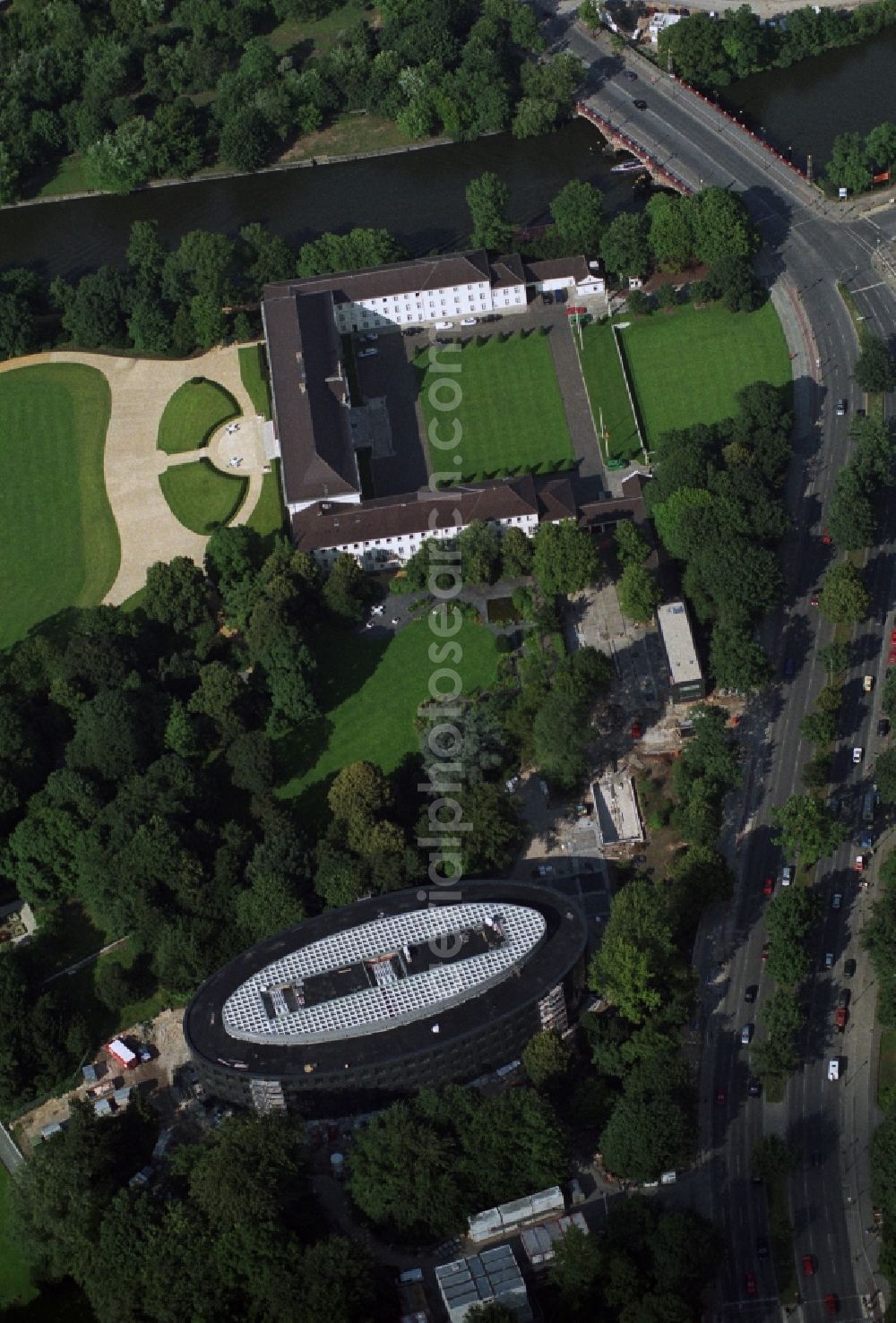 Aerial photograph Berlin - Construction site for the new building of Bunofpraesidialamtes in the district Tiergarten in Berlin, Germany