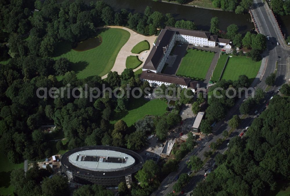 Berlin from above - Construction site for the new building of Bunofpraesidialamtes in the district Tiergarten in Berlin, Germany