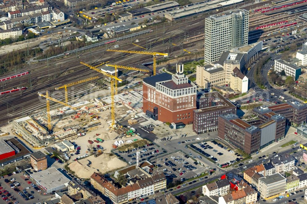 Aerial image Dortmund - View Construction site for the new building at the Dortmunder U in Dortmund in North Rhine-Westphalia