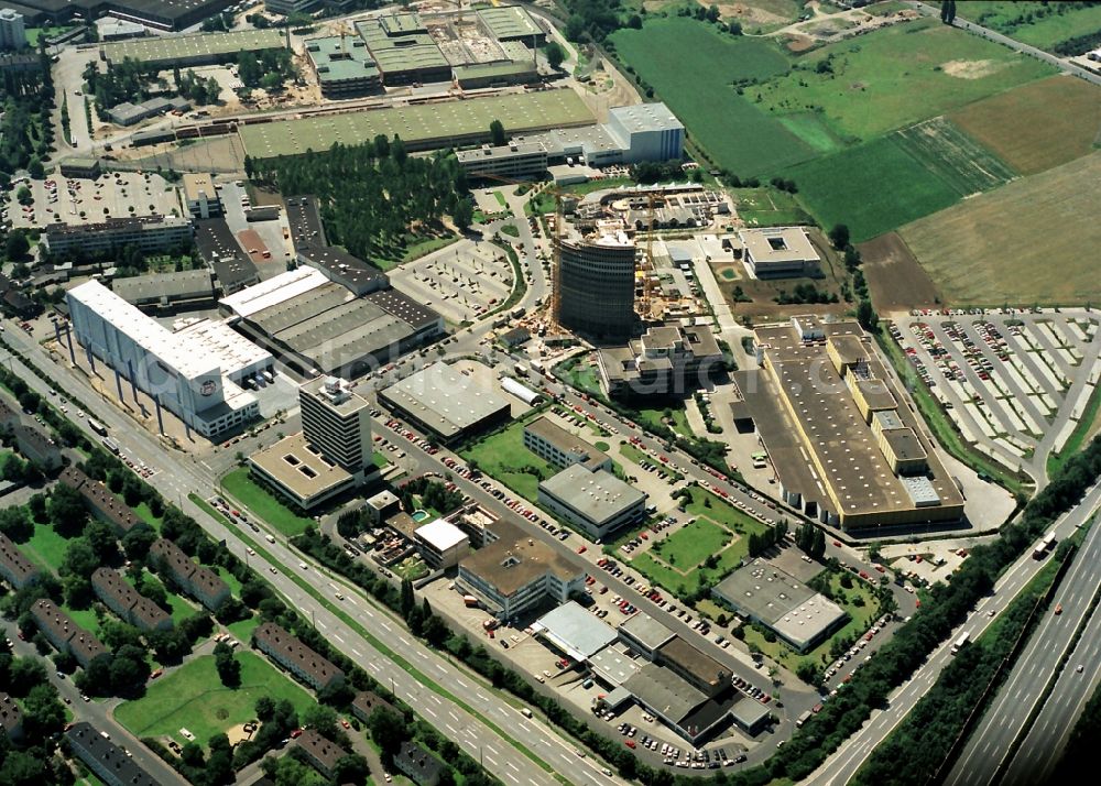 Aerial image Düsseldorf - Construction site for the new building Printing center of Rheinisch Bergische publisher in Duesseldorf in the state North Rhine-Westphalia