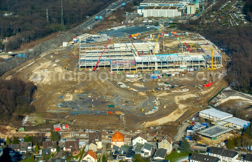 Aerial image Wuppertal - Construction of the building store - furniture market IKEA in Wuppertal in the state North Rhine-Westphalia