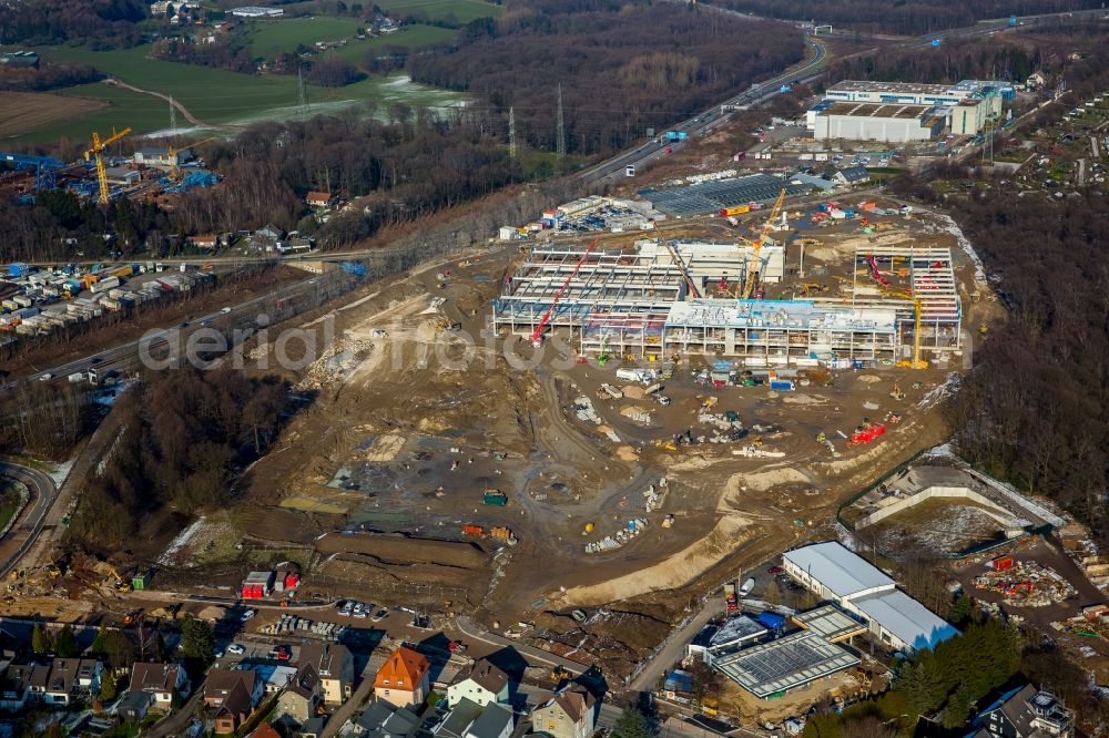 Aerial photograph Wuppertal - Construction of the building store - furniture market IKEA in Wuppertal in the state North Rhine-Westphalia