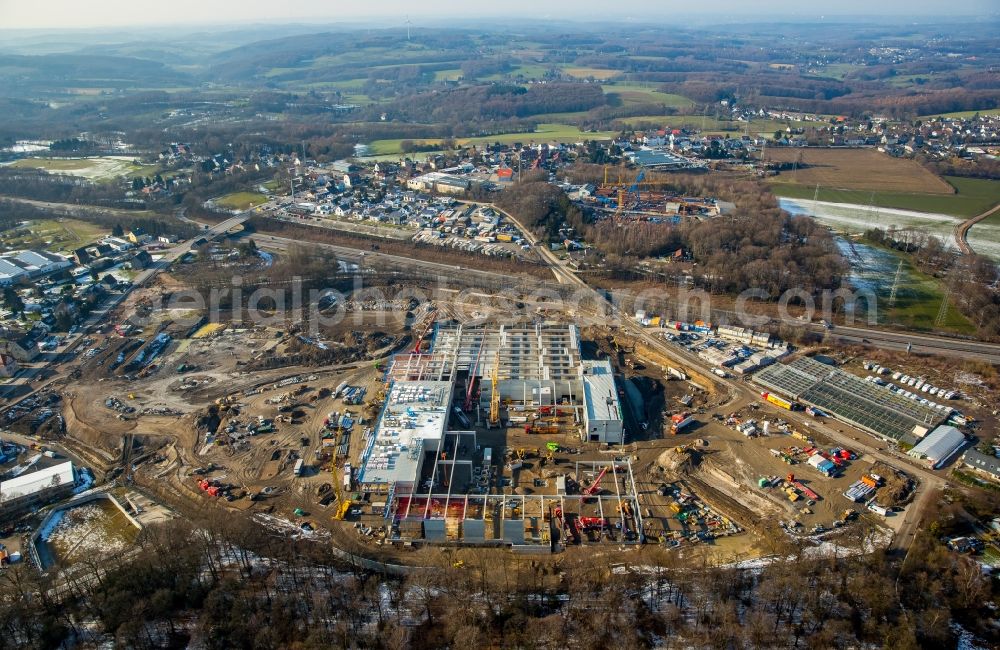 Aerial image Wuppertal - Construction of the building store - furniture market IKEA in Wuppertal in the state North Rhine-Westphalia