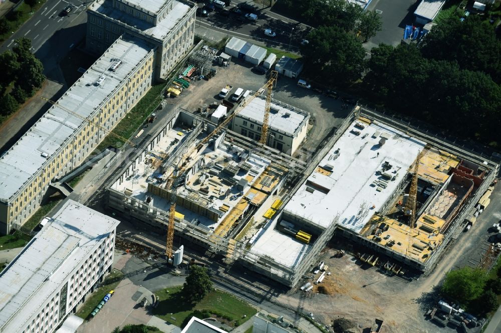 Aerial photograph Leipzig - Construction site for the new building university campus Marschnerstrasse in Leipzig in the state Saxony