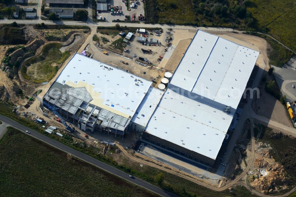 Hoppegarten from above - View of the new construction of the Europazentrale Clinton in Hoppegarten in the state of Brandenburg