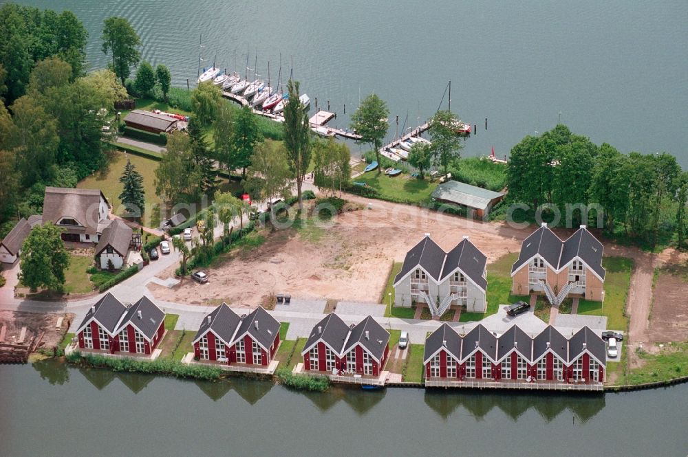 Wendisch Rietz from above - Building site of the holiday house plant of the park Ferienpark Scharmuetzelsee Betriebs-GbR on Strandstrasse in Wendisch Rietz in the state Brandenburg