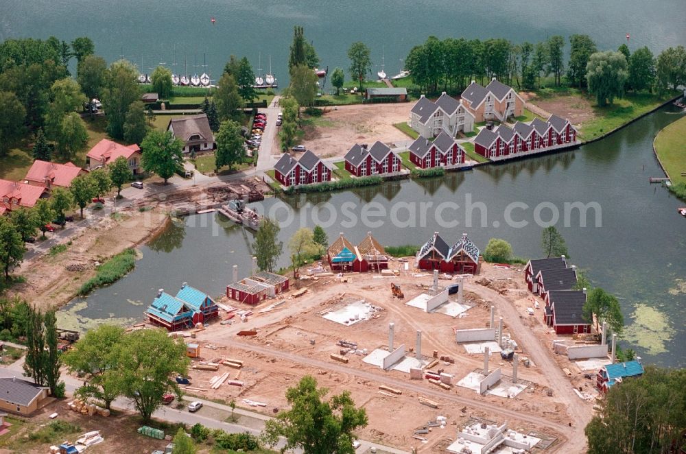 Aerial image Wendisch Rietz - Building site of the holiday house plant of the park Ferienpark Scharmuetzelsee Betriebs-GbR on Strandstrasse in Wendisch Rietz in the state Brandenburg