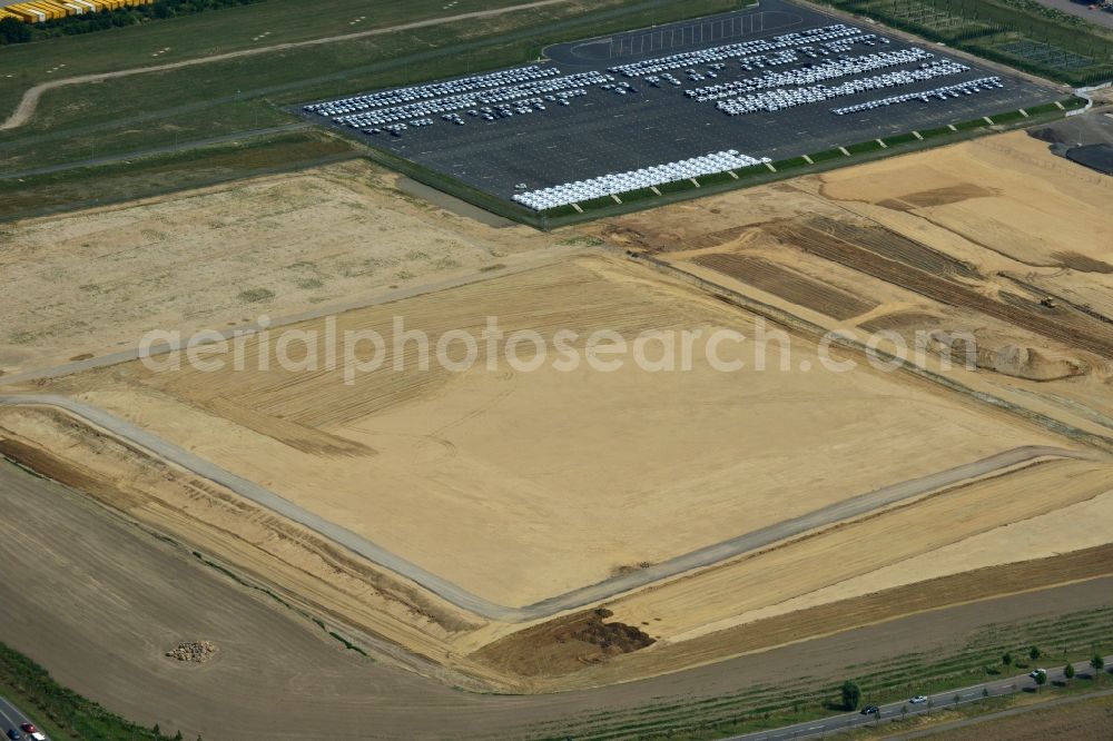 Aerial image Leipzig - Construction site to build new manufacturing facilities and assembly shops on the premises of PORSCHE AG in Leipzig in Saxony