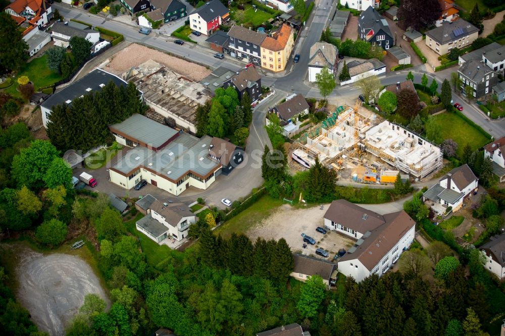 Ennepetal from above - Construction site for the new building of a company building on Hochstrasse in Ennepetal in the state of North Rhine-Westphalia