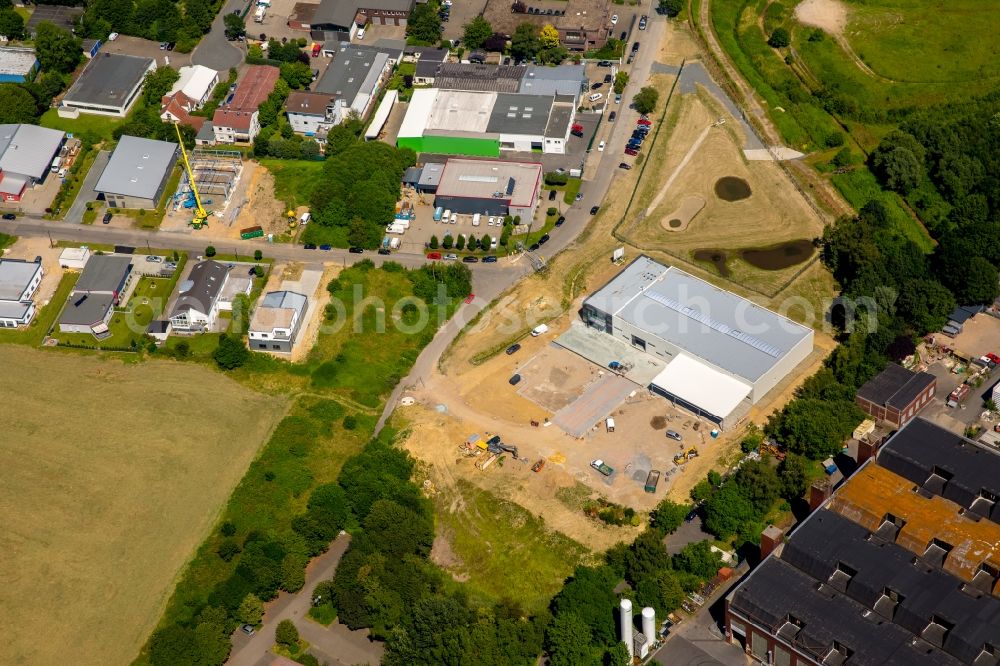 Aerial image Witten - Construction site of a new company building in the commercial area Salinger Feld in Witten in the state of North Rhine-Westphalia