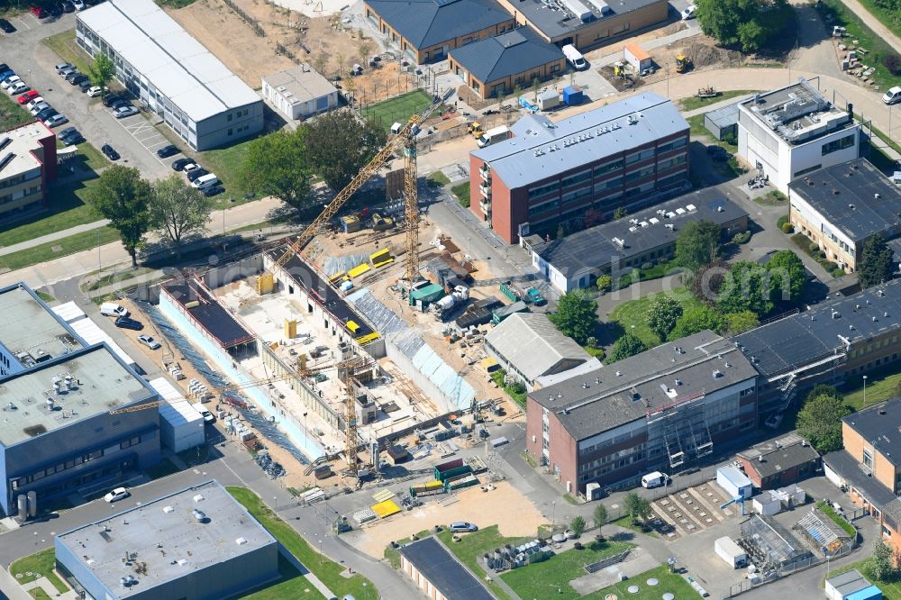 Aerial image Jülich - Construction site for the construction of a research building and office complex in Juelich in the state of North Rhine-Westphalia, Germanyy