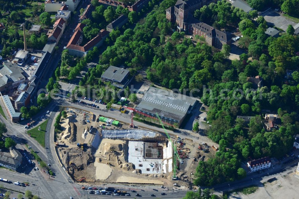 Aerial photograph Potsdam - Construction site to build a new leisure pool with swimming pool in Potsdam in Brandenburg