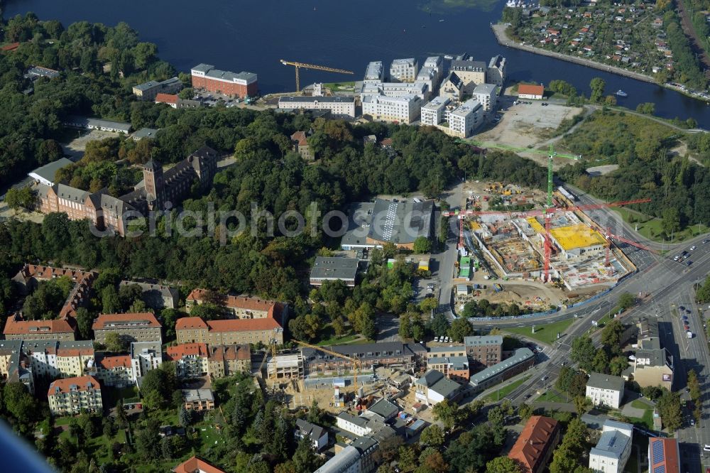 Potsdam from above - Construction site to build a new leisure pool with swimming pool in Potsdam in Brandenburg