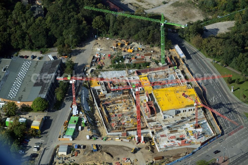 Aerial photograph Potsdam - Construction site to build a new leisure pool with swimming pool in Potsdam in Brandenburg