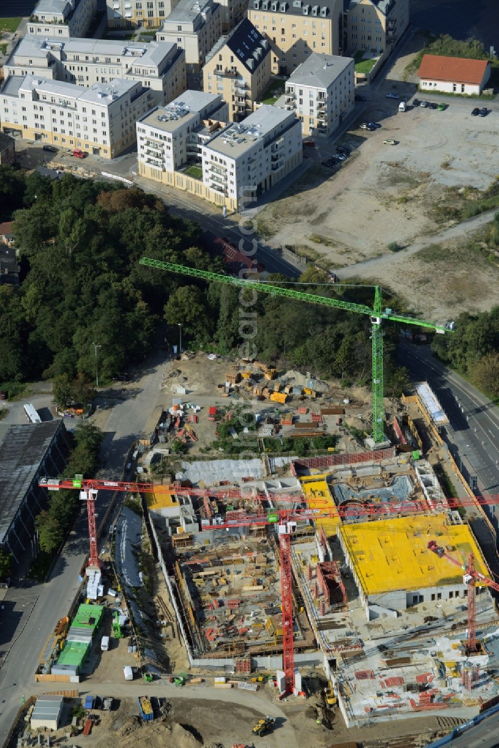 Potsdam from above - Construction site to build a new leisure pool with swimming pool in Potsdam in Brandenburg