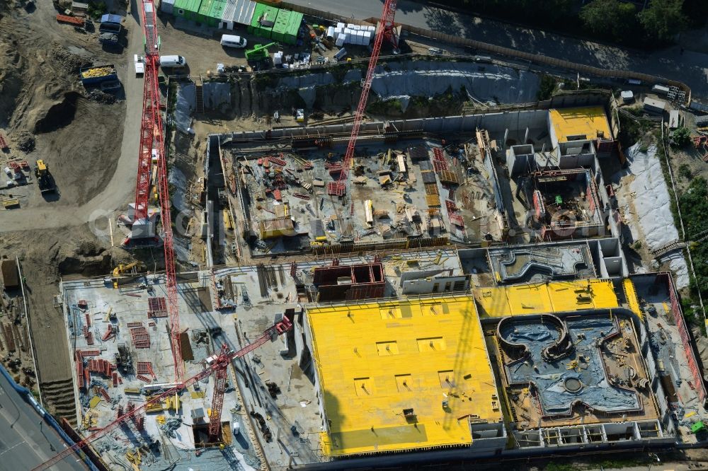 Aerial photograph Potsdam - Construction site to build a new leisure pool with swimming pool in Potsdam in Brandenburg