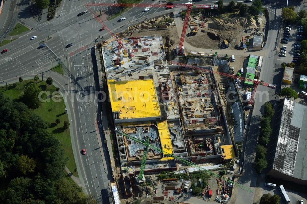 Aerial photograph Potsdam - Construction site to build a new leisure pool with swimming pool in Potsdam in Brandenburg