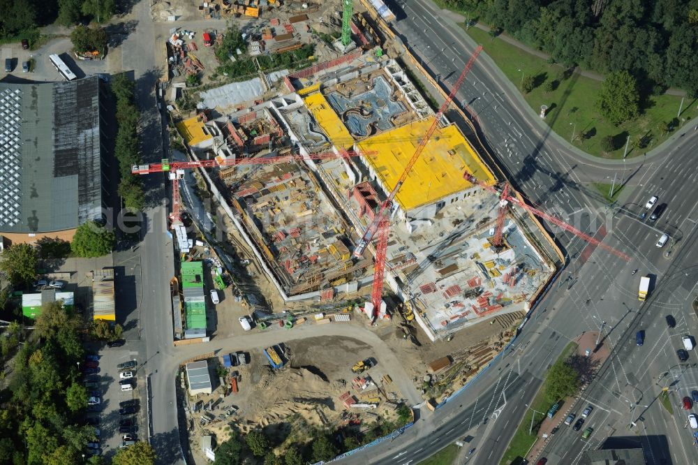 Aerial photograph Potsdam - Construction site to build a new leisure pool with swimming pool in Potsdam in Brandenburg