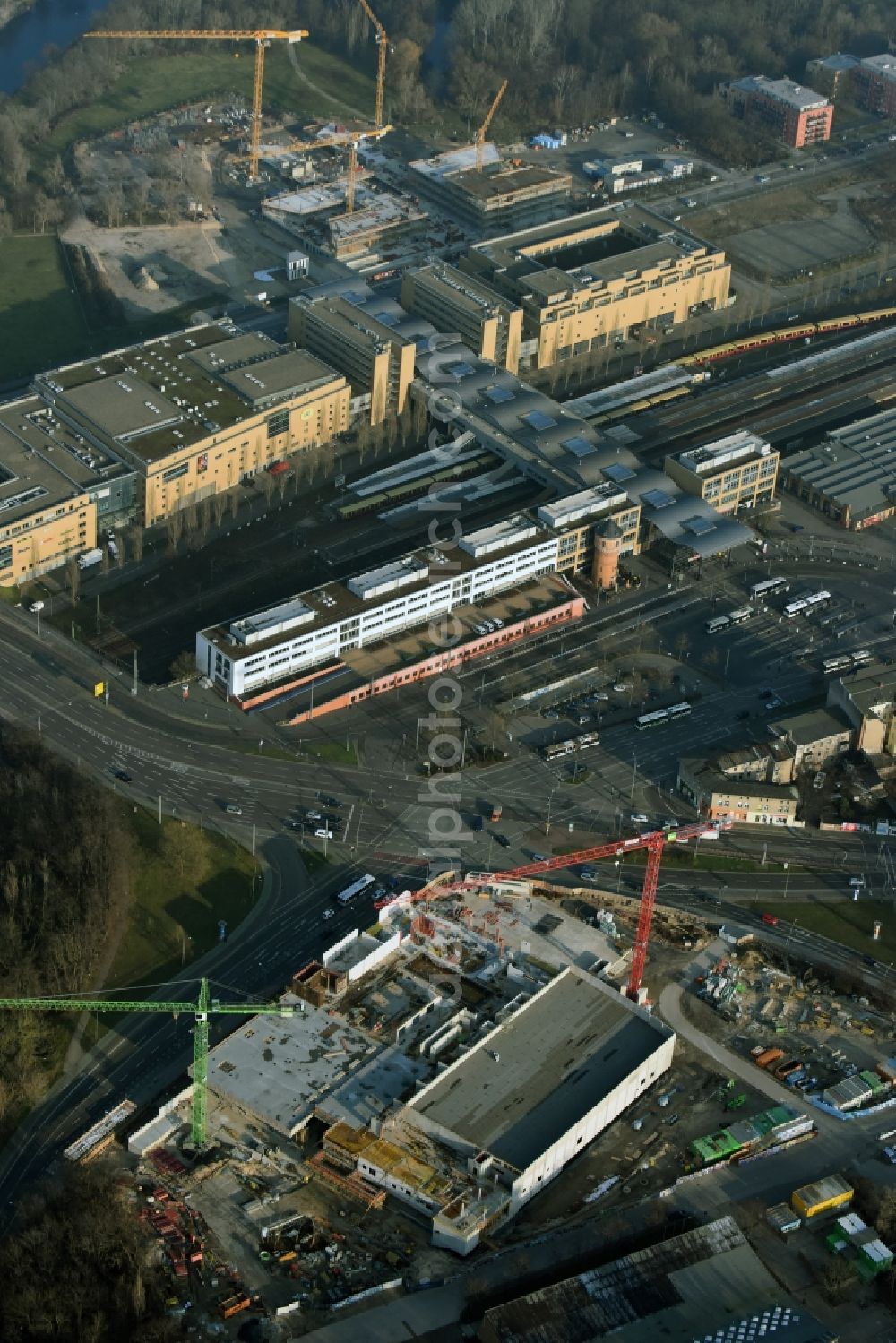 Potsdam from above - Construction site to build a new leisure pool with swimming pool in Potsdam in Brandenburg