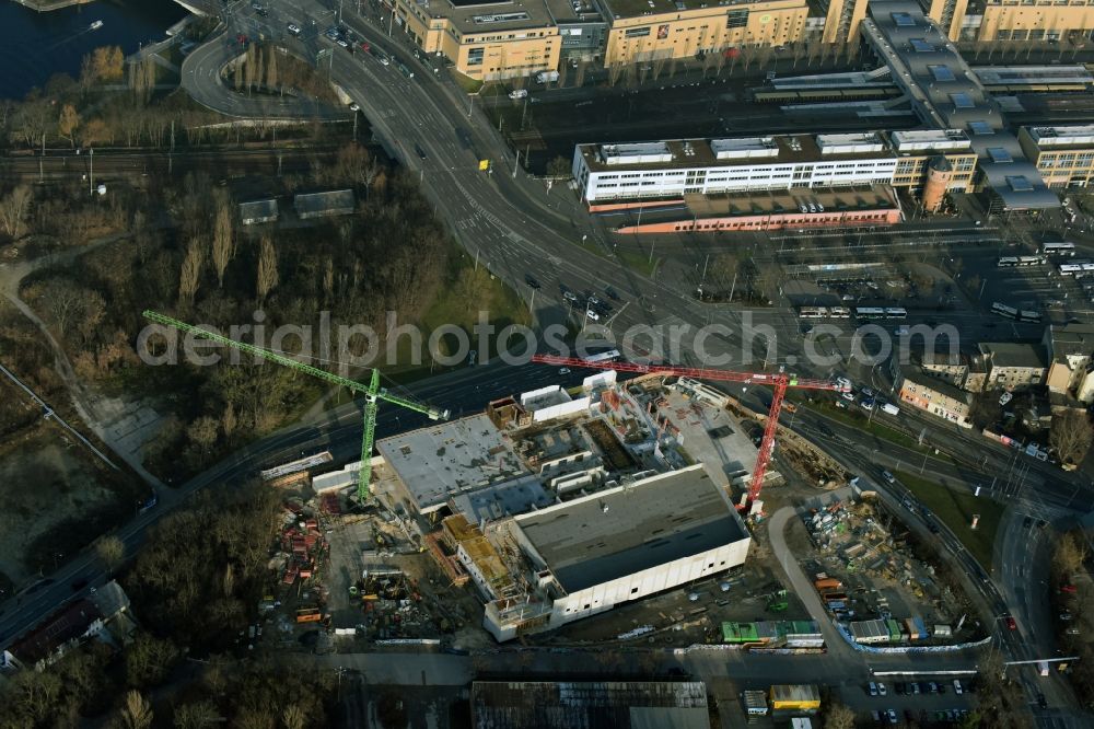 Potsdam from the bird's eye view: Construction site to build a new leisure pool with swimming pool in Potsdam in Brandenburg