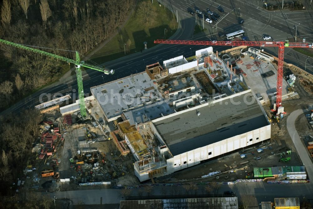 Aerial image Potsdam - Construction site to build a new leisure pool with swimming pool in Potsdam in Brandenburg