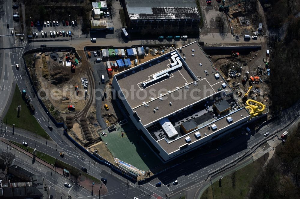 Aerial photograph Potsdam - Construction site to build a new leisure pool with swimming pool in Potsdam in Brandenburg